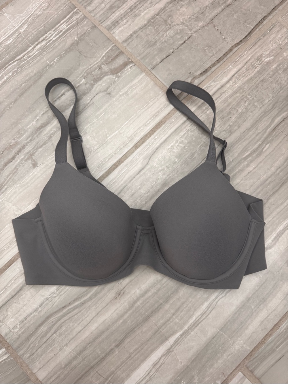 aerie Gray Seamless Lightly Padded Underwire Bra